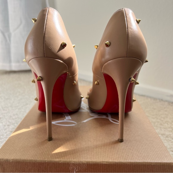 Christian Louboutin Degraspike 120mm in Nude / Gold - Picture 5 of 7